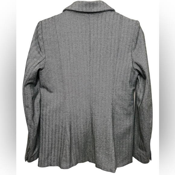 Rachel Zoe Grey Herringbone Blazer Jacket Small - Picture 3 of 7